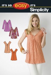 2898 SO EZ JERSEY KNIT SS-LS V TOPS PATTERN 10-22